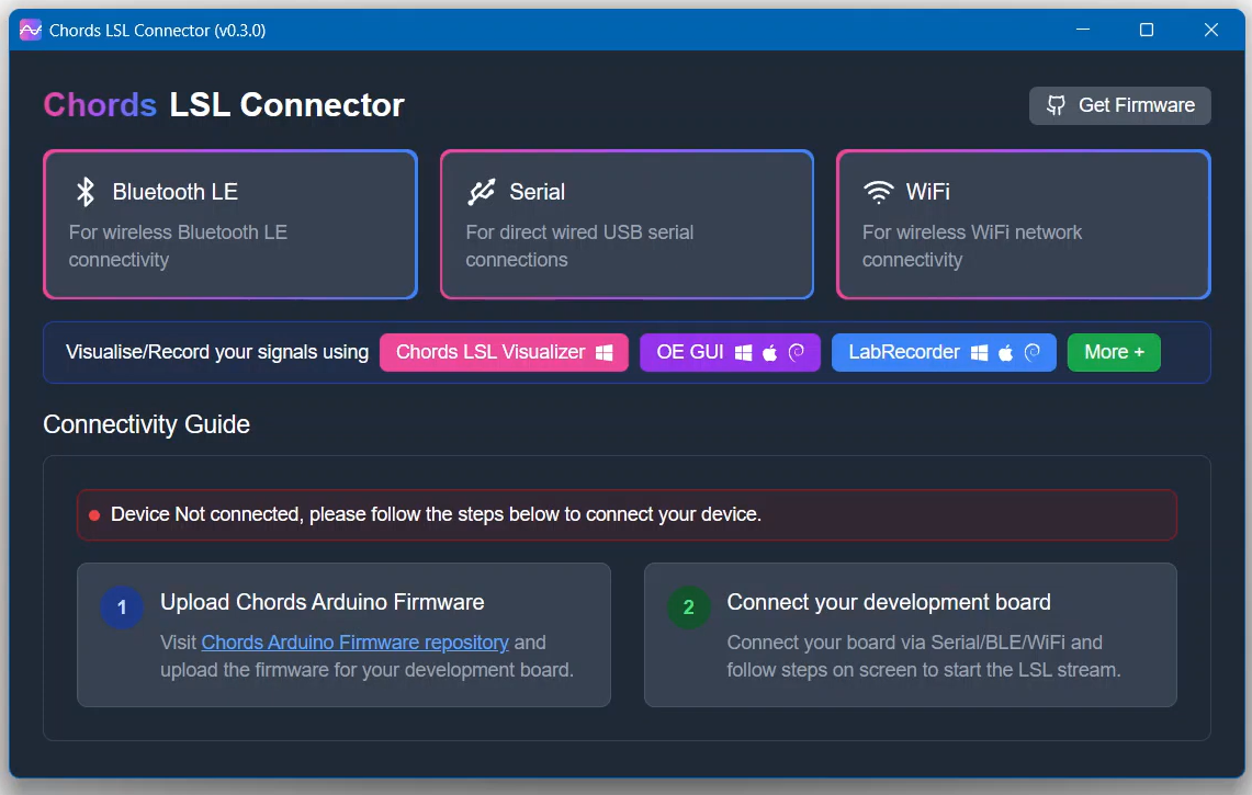 Chords LSL Connector Landing Page