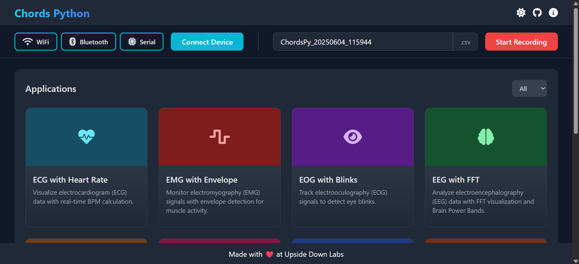Chords Python Landing Page